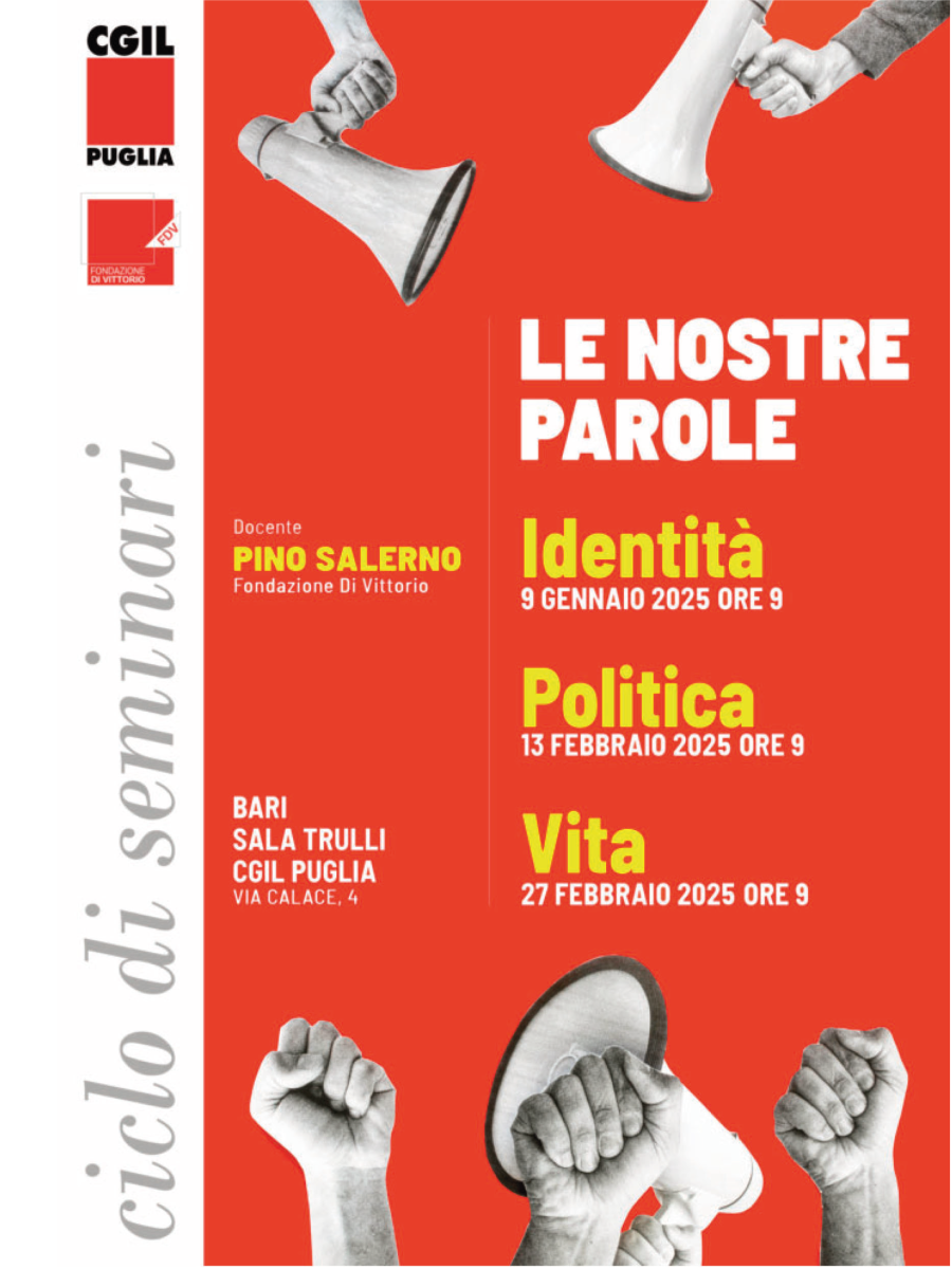 SEMINARIO "LE NOSTRE PAROLE" - FDV E CGIL PUGLIA