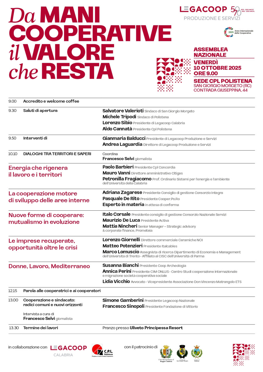 DA MANI COOPERATIVE IL VALORE CHE RESTA