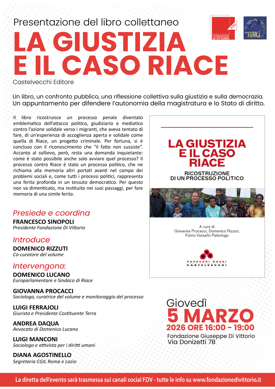 PRESENTAZIONE "LA GIUSTIZIA E IL CASO RIACE"