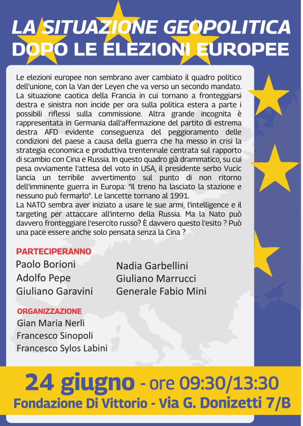 LA SITUAZIONE GEOPOLITICA DOPO LE ELEZIONI EUROPEE