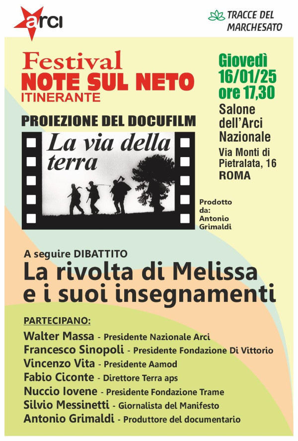 FESTIVAL NOTE SUL NETO ITINERANTE - LA RIVOLTA DI MELISSA E I SUOI INSEGNAMENTI