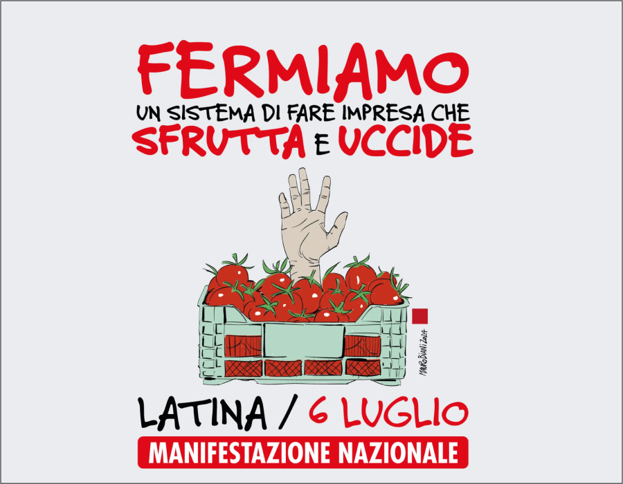 Contro il caporalato, 6 luglio manifestazione nazionale a Latina, con Landini