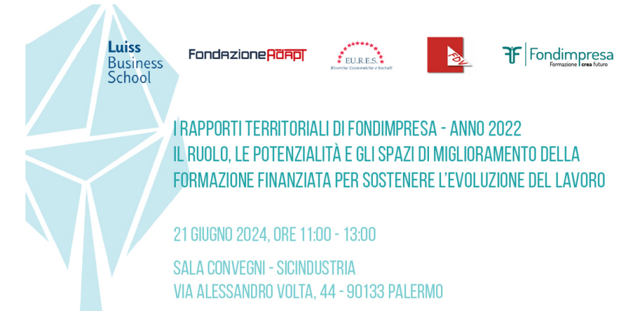 PRESENTAZIONE DEI RAPPORTI TERRITORIALI DI FONDIMPRESA 2022